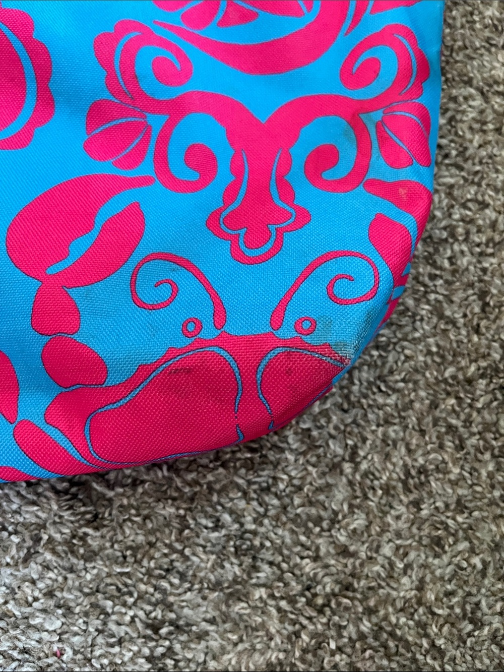 Lilly Pulitzer Turquoise & Hot Pink Printed Tote - Picture 2 of 3